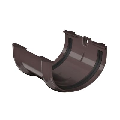 картинка Соединитель желоба Технониколь "ПВХ" коричневый d 125/82 мм от магазина Альфа Плейс